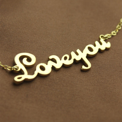 Personalised Cursive Name Necklace 18ct Gold Plated - Handcrafted & Custom-Made