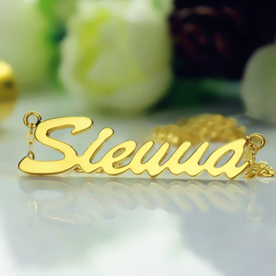 18ct Gold Plated Personalised Name Necklace "Sienna" - Handcrafted & Custom-Made