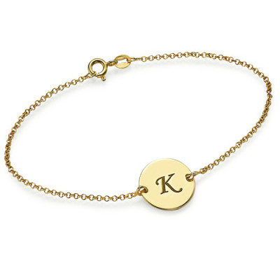 Gold Plated Initial Bracelet/Anklet - Handcrafted & Custom-Made