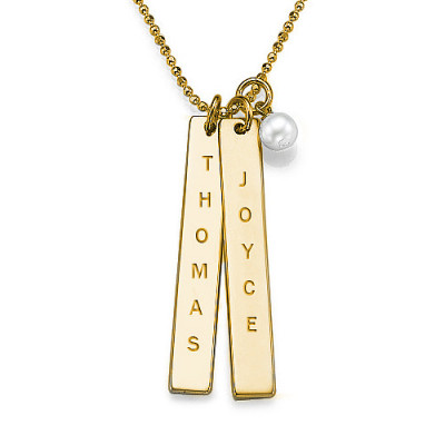 18CT Gold Plating Customised Name Tag Necklace - Handcrafted & Custom-Made