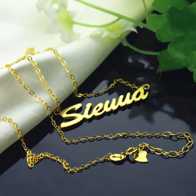 18ct Gold Plated Personalised Name Necklace "Sienna" - Handcrafted & Custom-Made