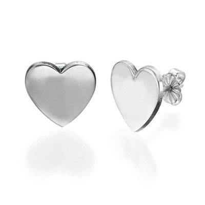 Heart Initial Earrings - Handcrafted & Custom-Made