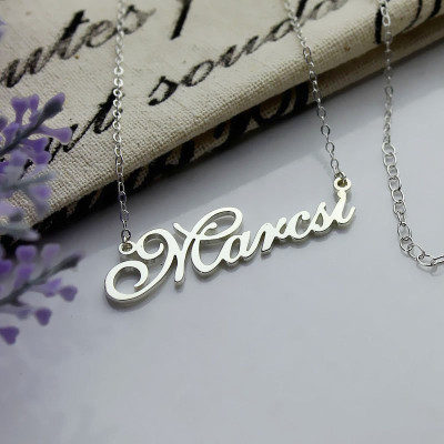 Personalised Nameplate Necklace Sterling Silver - Handcrafted & Custom-Made