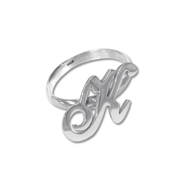 Initial Ring in Silver - Handcrafted & Custom-Made
