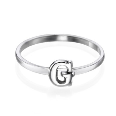 Initial Ring in Sterling Silver - Handcrafted & Custom-Made