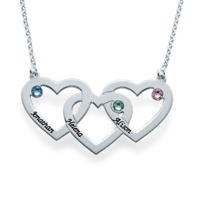 Intertwined Hearts Necklace - Handcrafted & Custom-Made
