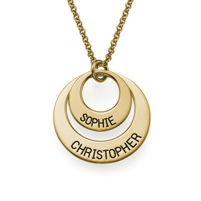 Jewellery for Mums - Disc Necklace in Gold Plating - Handcrafted & Custom-Made