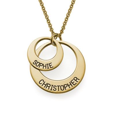 Jewellery for Mums - Disc Necklace in Gold Plating - Handcrafted & Custom-Made