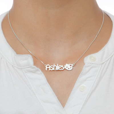 Kitten Nameplate Necklace for Girls - Handcrafted & Custom-Made
