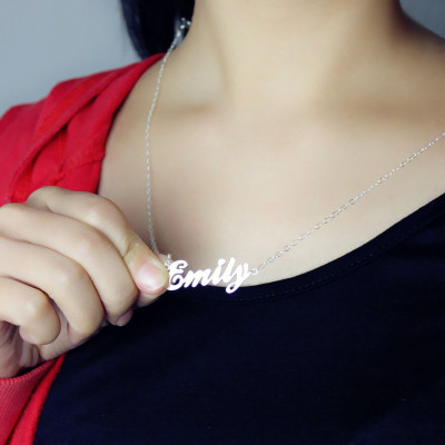 Custom Cursive Name Necklace Sterling Silver - Handcrafted & Custom-Made