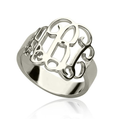 Personalised Sterling Silver Monogram Ring - Handcrafted & Custom-Made