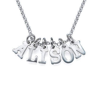 Multiple Initial Necklace in Silver - Handcrafted & Custom-Made