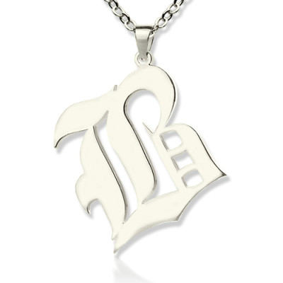 Personalised Initial Letter Charm Old English Sterling Silver - Handcrafted & Custom-Made
