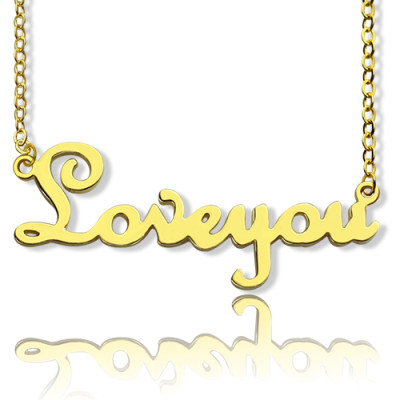 Personalised Cursive Name Necklace 18ct Gold Plated - Handcrafted & Custom-Made