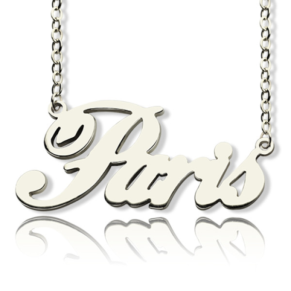 Custom Name Necklace Sterling Silver "Paris" - Handcrafted & Custom-Made