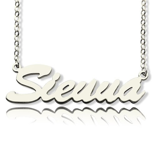 Sterling Silver Sienna Style Name Necklace - Handcrafted & Custom-Made