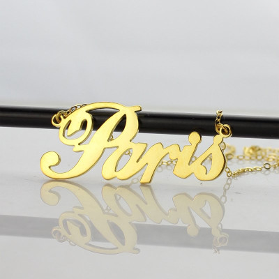 18ct Gold Plating Name Necklace "Paris" - Handcrafted & Custom-Made