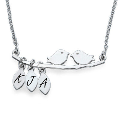 Personalised Mum Jewellery – Silver Bird Necklace - Handcrafted & Custom-Made