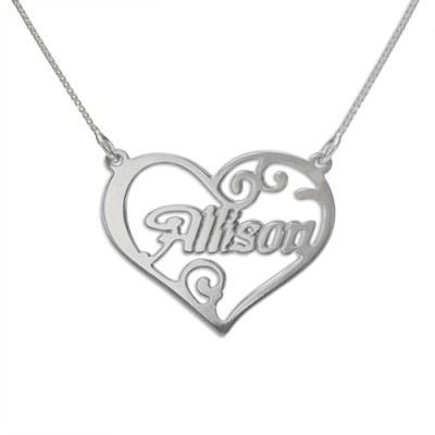 Personalised Heart Name Necklace - Handcrafted & Custom-Made