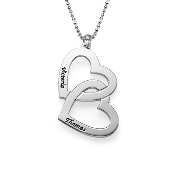 Personalised Heart in Heart Necklace - Handcrafted & Custom-Made