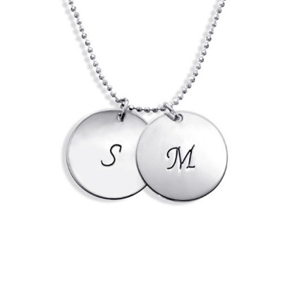 Personalised Sterling Silver Disc Pendant Necklace - Handcrafted & Custom-Made