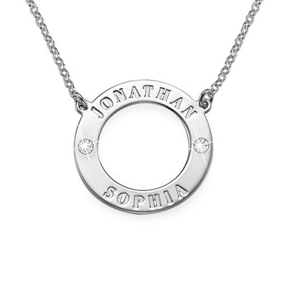Personalised Silver Karma Necklace with Swarovski - Handcrafted & Custom-Made