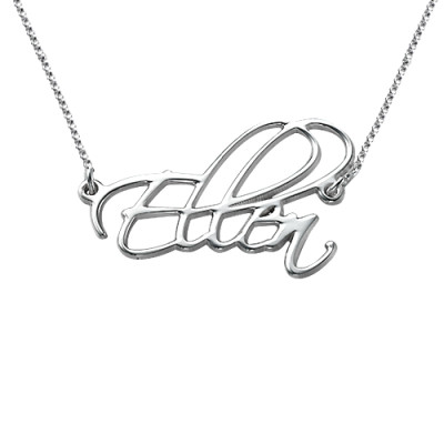 Personalised Silver Script Necklace - Handcrafted & Custom-Made