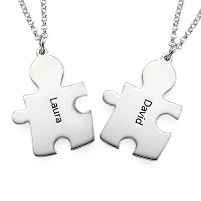 Personalised Silver Puzzle Necklace - Handcrafted & Custom-Made