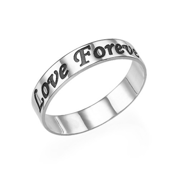 Script Sterling Silver Promise Ring - Handcrafted & Custom-Made