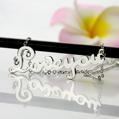 Personalised Sterling Silver Cursive Name Necklace - Handcrafted & Custom-Made