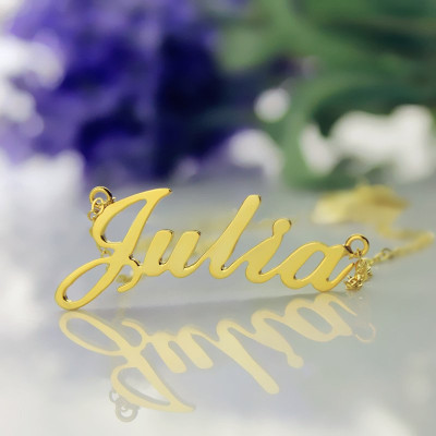 Personalised Classic Name Necklace in 18ct Gold Plated - Handcrafted & Custom-Made