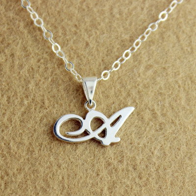 Sterling Silver Letter Necklace - Handcrafted & Custom-Made