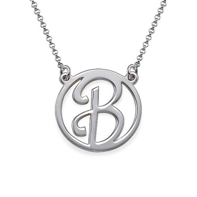 Silver Initial Pendant - Handcrafted & Custom-Made