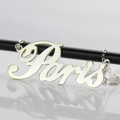 Custom Name Necklace Sterling Silver "Paris" - Handcrafted & Custom-Made