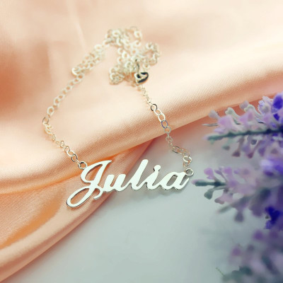 Personalised Classic Name Necklace in Silver - Handcrafted & Custom-Made