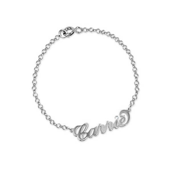 Silver and Crystal Name Bracelet/Anklet - Handcrafted & Custom-Made
