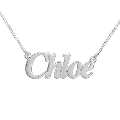 Small Angel Style Silver Name Necklace - Handcrafted & Custom-Made