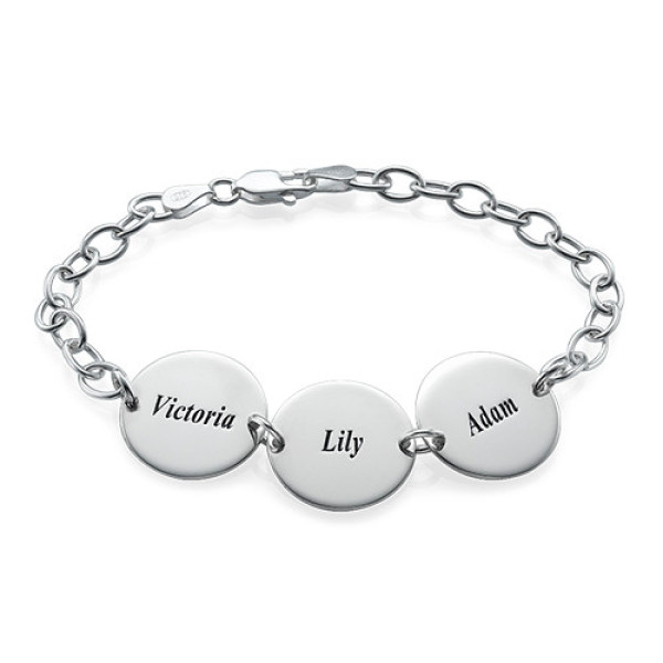 Special Gift for Mum - Disc Name Bracelet/Anklet - Handcrafted & Custom-Made