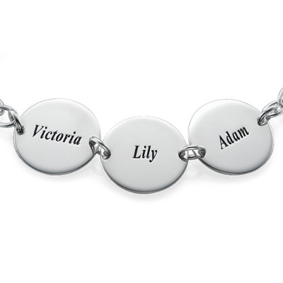 Special Gift for Mum - Disc Name Bracelet/Anklet - Handcrafted & Custom-Made
