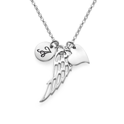 Sterling Silver Angel Wing Necklace - Handcrafted & Custom-Made