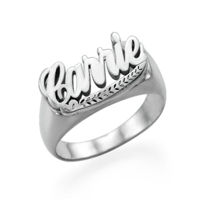 Sterling Silver "Carrie" Name Ring - Handcrafted & Custom-Made