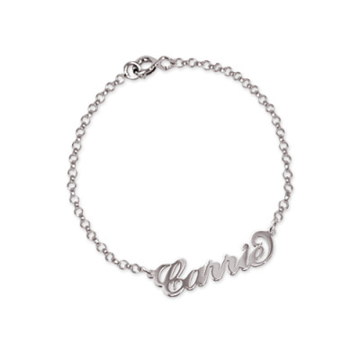 Sterling Silver "Carrie" Name Bracelet / Anklet - Handcrafted & Custom-Made