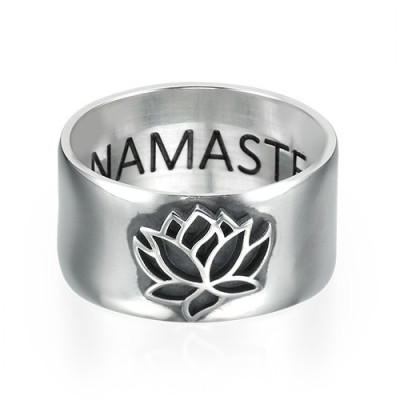 Sterling Silver Lotus Flower Ring - Handcrafted & Custom-Made
