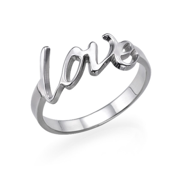 Sterling Silver Love Ring - Handcrafted & Custom-Made