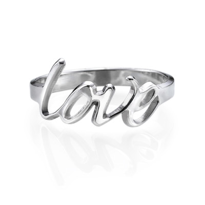 Sterling Silver Love Ring - Handcrafted & Custom-Made