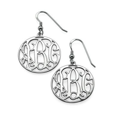 Sterling Silver Monogrammed Earrings - Handcrafted & Custom-Made