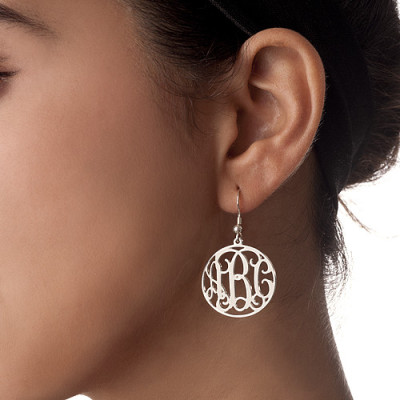 Sterling Silver Monogrammed Earrings - Handcrafted & Custom-Made