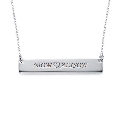 Nameplate Necklace in Sterling Silver - Handcrafted & Custom-Made
