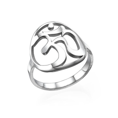 Sterling Silver Om Ring - Handcrafted & Custom-Made