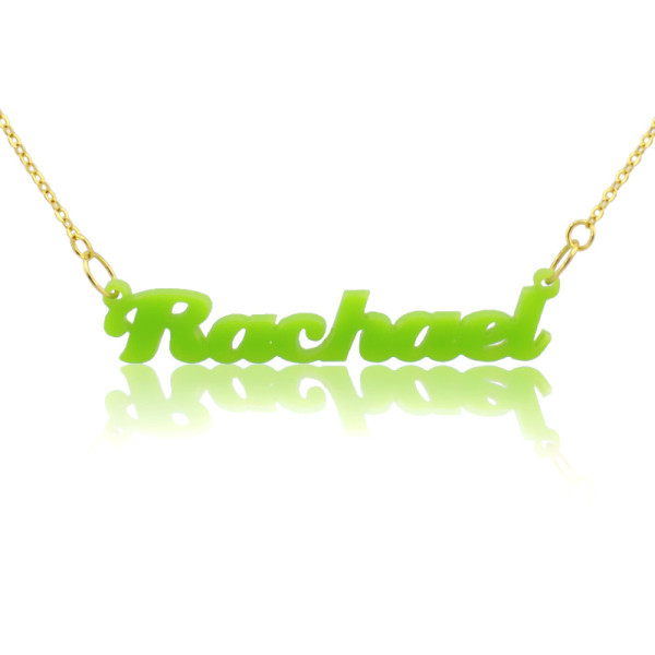 Custom Colorful Acrylic Name Necklace - Handcrafted & Custom-Made